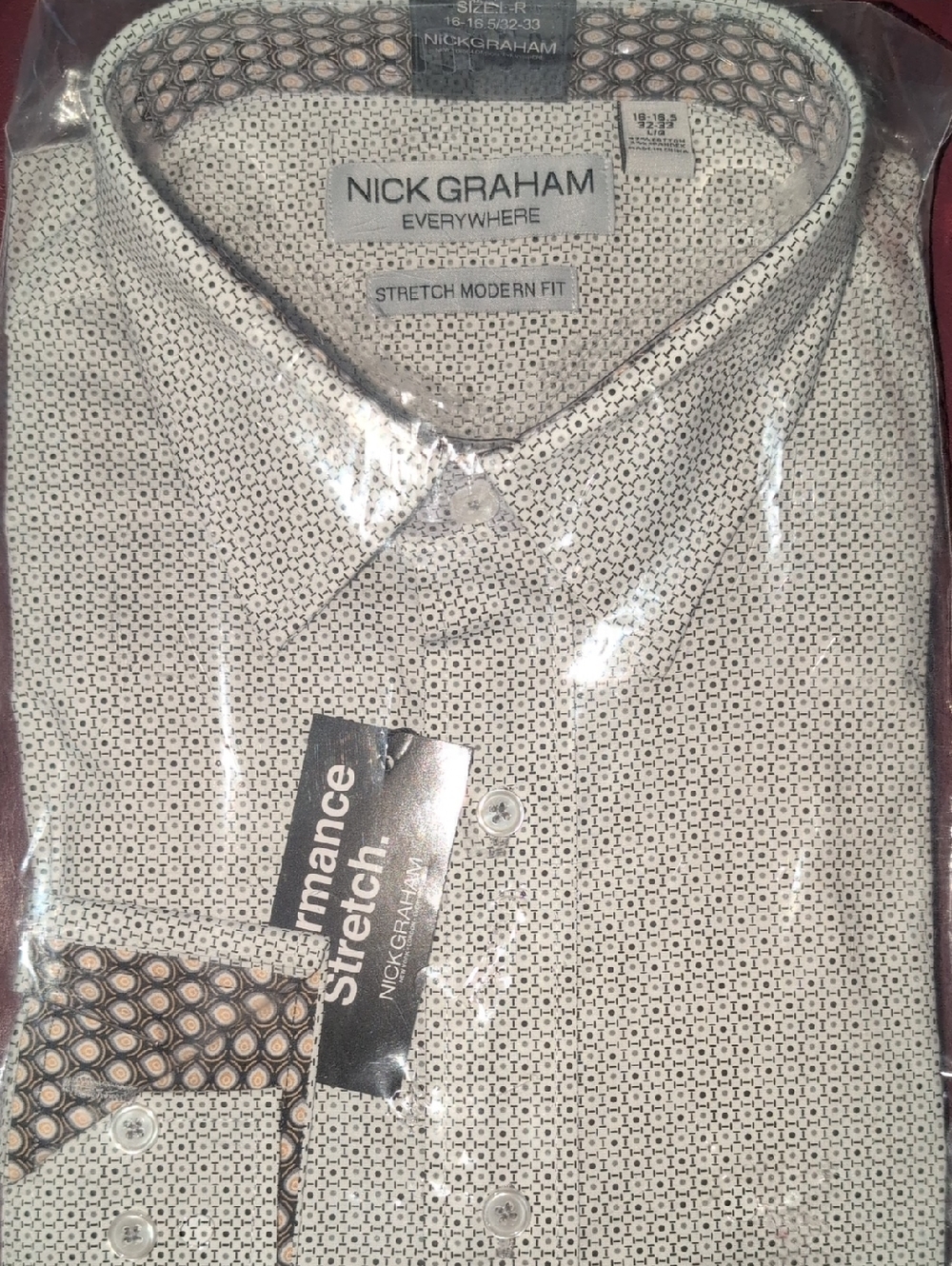 Men's Dress Shirt sz 16-16.5  32/32 LG
